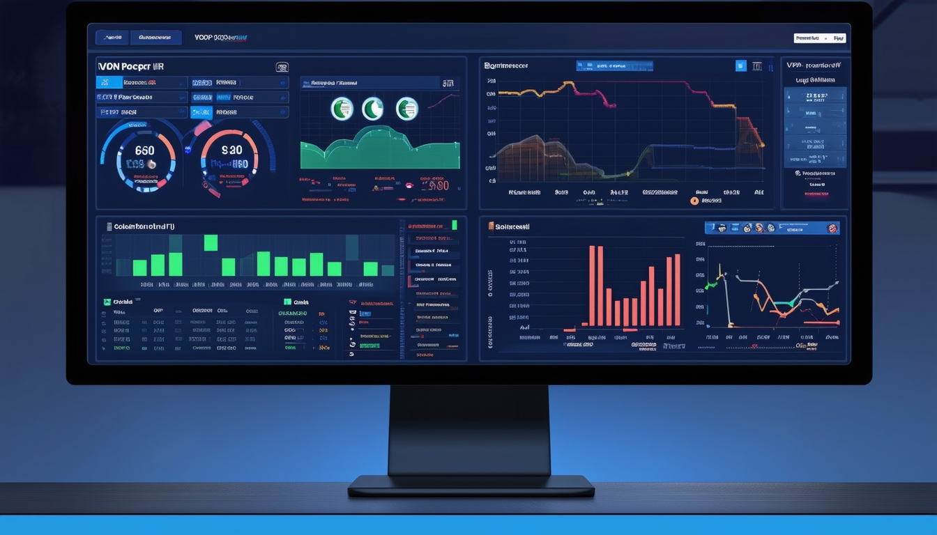 A sleek, modern dashboard showcasing real-time dat