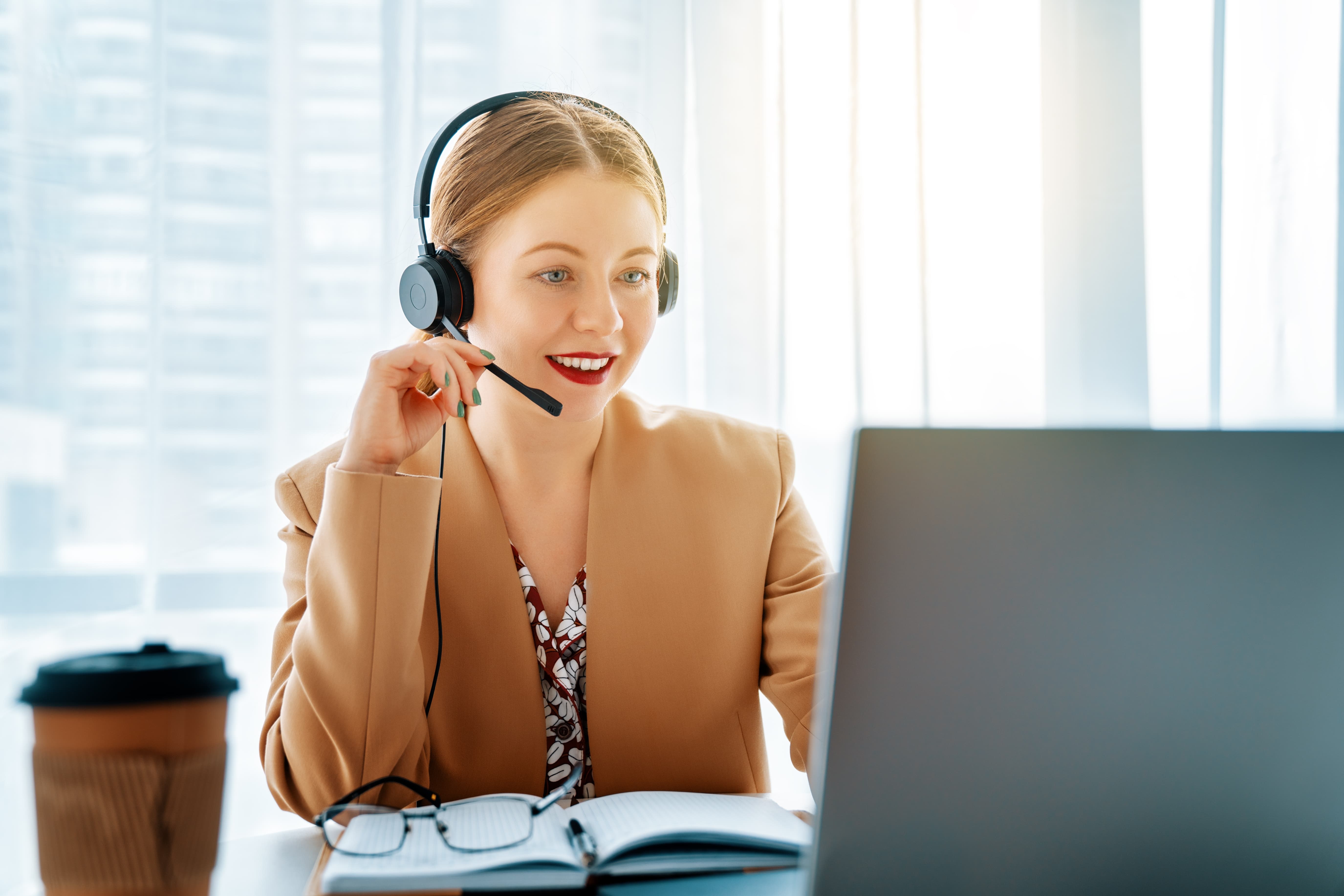 a woman providing seamless customer support